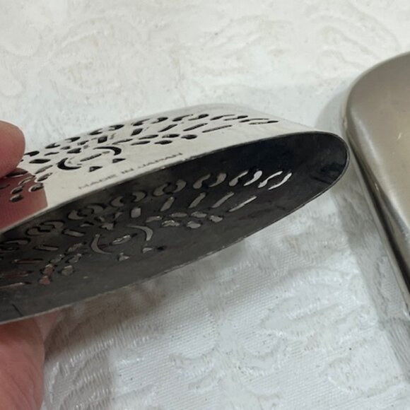 VTG 50's Peacock Pocket Chrome Hand Warmer Silver Toned 2.5"x3.5" Japan - Picture 6 of 14